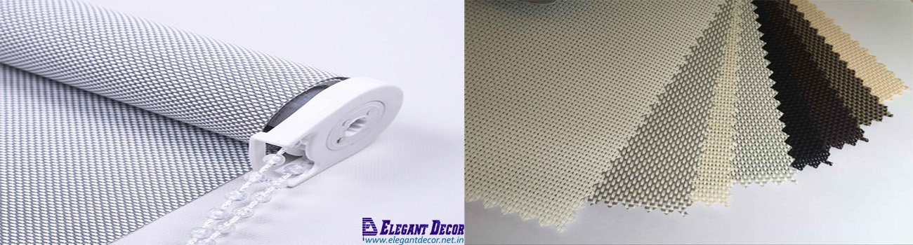 Sunscreen roller blinds for office glare control